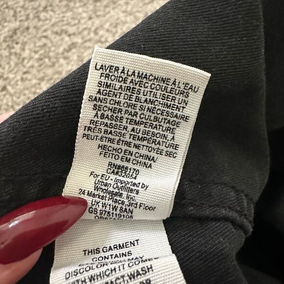 Free People gray & black denim Modern Femme mini skirt size 6 - Picture 6 of 8